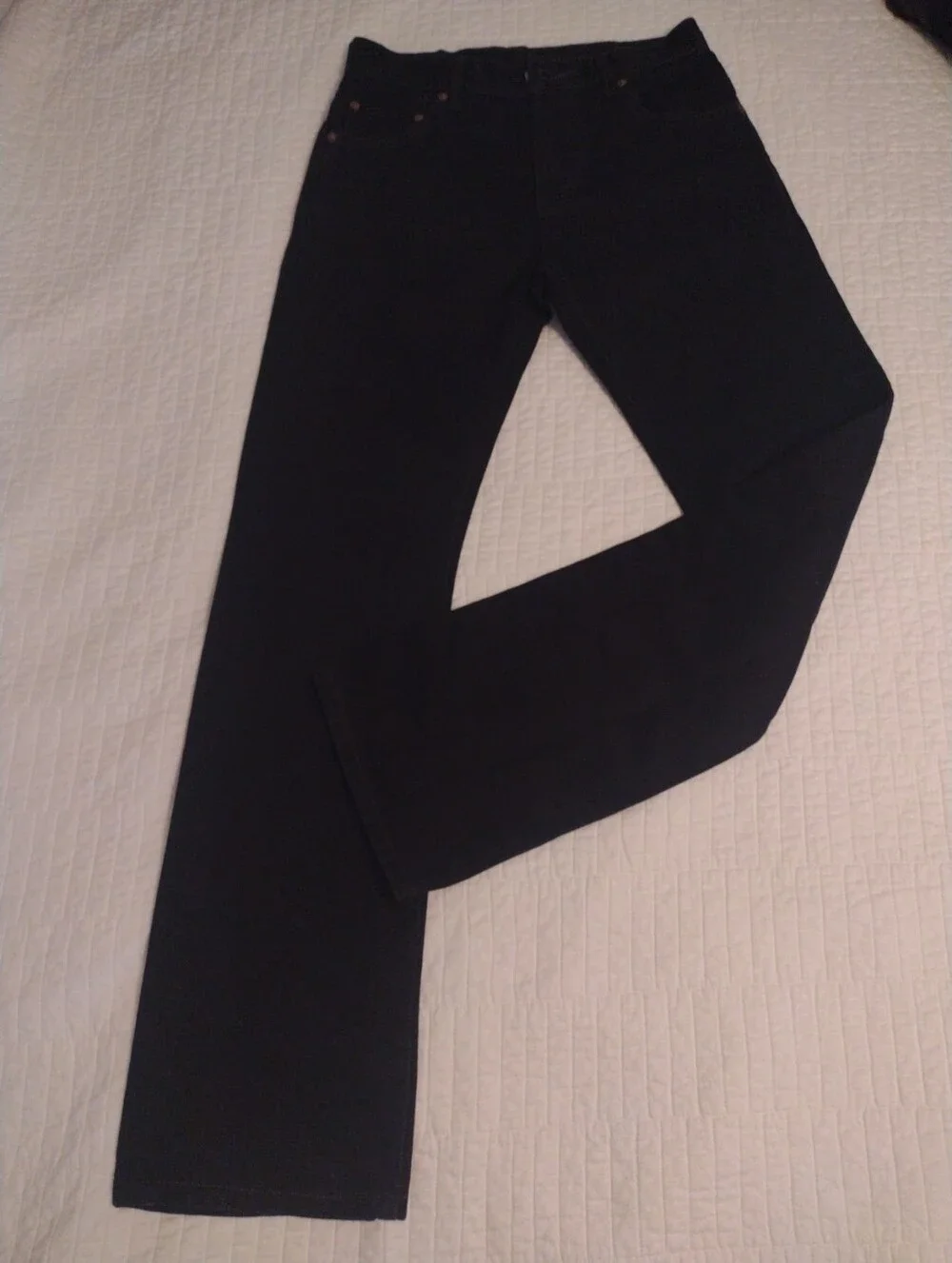 Levi's 517 Bootcut Jeans Mens 29x32 Black Denim Cotton Slim Fit Cowboy Classic